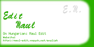 edit maul business card